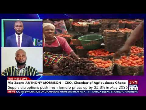 Supply disruptions push fresh tomato prices up by 35.8% in May 2026 | Business Live (3-6-26)