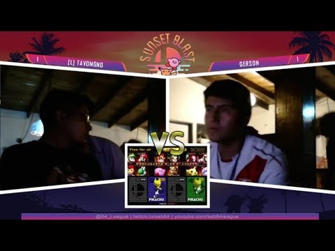 Sunset Blast - [L] TavoMono (Pikachu) Vs. Gerson (Falcon) SSB64 Grand Finals - Smash 64