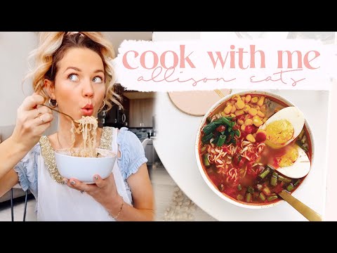 COOK WITH ME | Spicy Garlic Vegetarian Ramen! ✨