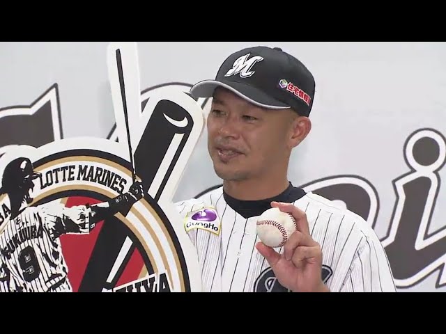 マリーンズ・福浦選手 通算2000安打達成記者会見 2018/9/22