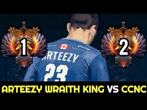 TOP 1 MMR vs TOP 2 MMR — ARTEEZY Wraith King vs CCNC Leshrac 7.28 Dota 2