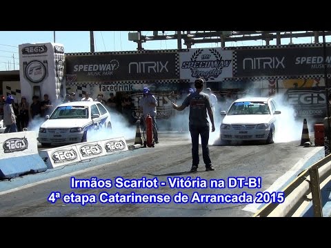 Adriano e Luciano Scariot - Vitória na DT-B na 4ª etapa do Catarinense de Arrancada 2015
