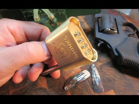 Hair Clip Bypass Tool Unlocks BRINKS  PROMAX SECURITY COMBINATION PADLOCK