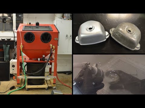 Demonstration of vapor blasting machine