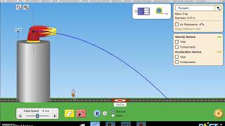 pHET Interactive Projectile Motion Screencast