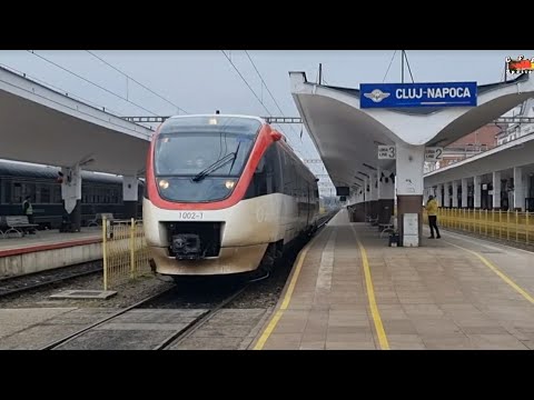 Trenuri de Ziua Feroviarilor in Gara Cluj Napoca (Bombardier Talent 1002, EA546, EA589 si GM990)