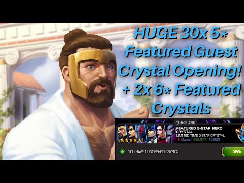 HUGE 30x 5* Featured Guest Crystal Opening! + 2x 6* Featured Crystals - Marvel Contest of Champions
