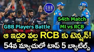 MI vs RCB 54th Match GBB Players Battle | IPL 2023 RCB vs MI Stats And Predictions | GBB Sports