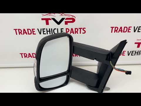 For Citroen Relay Fiat Ducato Peugeot Boxer 2006-2024 Door Wing Mirror Electric Heated With Indicator Long Arm Black Left Side video
