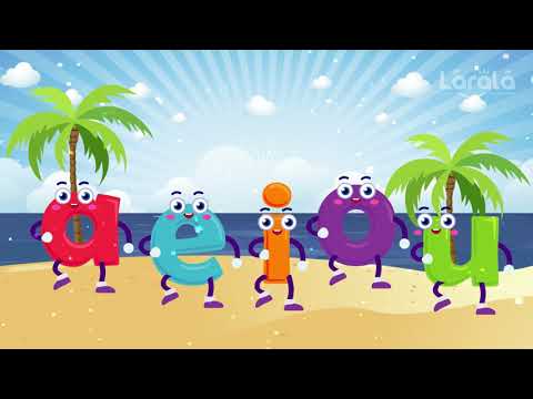 La rumba de las vocales - A E I O U - canciones infantiles - Laralá