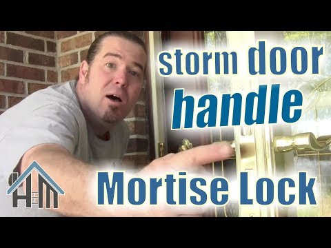 How to replace storm door lock, handle, mortise. Easy! Home Mender