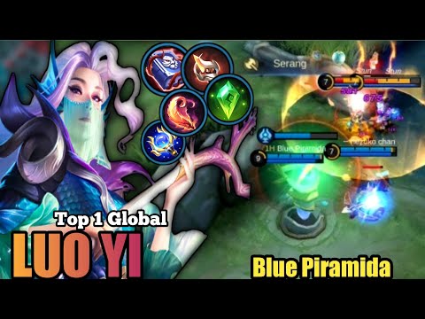 BRUTAL DMG LUO YI BUILD ONE SHOT DELETE - TOP 1 GLOBAL LUO YI - By [ Blue Piramida ] - MLBB