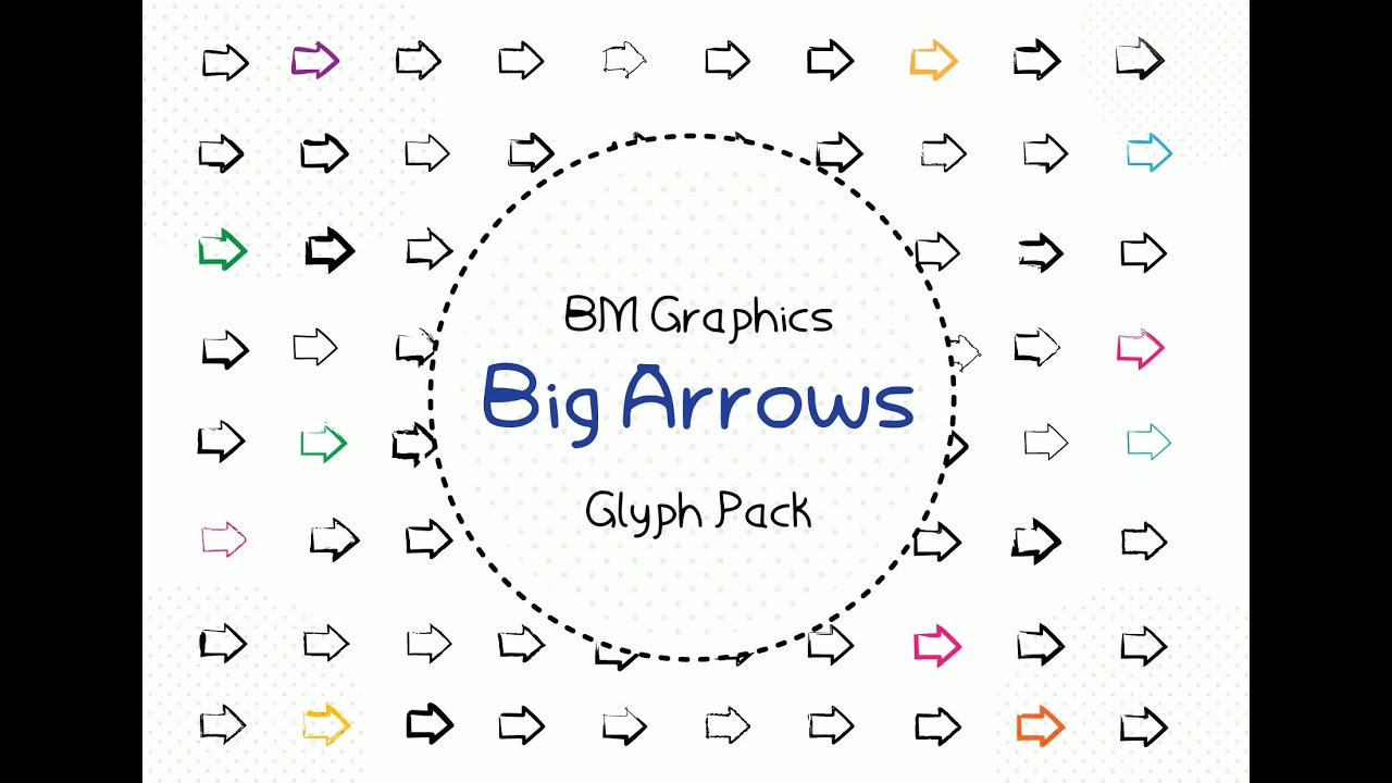 BM Graphics - Big Arrows Font