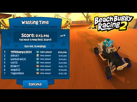 • WASTING TIME • Time Trial | Abilities Only | Dune Jumper | 0:43.446 • Beach Buggy Racing 2