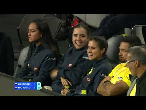 Yuliana Lizarazo (COL) vs Petra Marcinko (CRO) // 3-6 0-6 // Billie Jean King Cup // Play-Offs