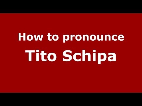 How to pronounce Tito Schipa (Italian/Italy) - PronounceNames.com