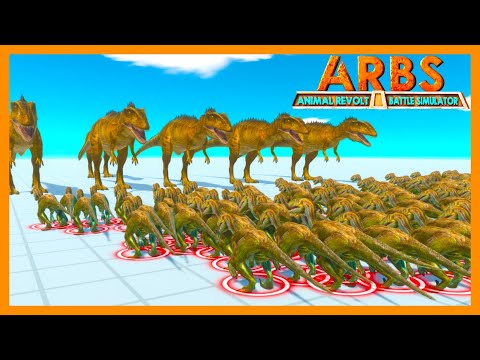 100 VELOCIRAPTORS vs CARCHARODONONTOSAURUS (ARBS)