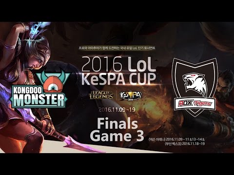 [2016 KeSPA Cup] Finals - KDM vs ROX Game 3 highlights