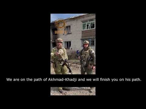 Chechens threatening Azov in Popasna.#ukraine #warzone