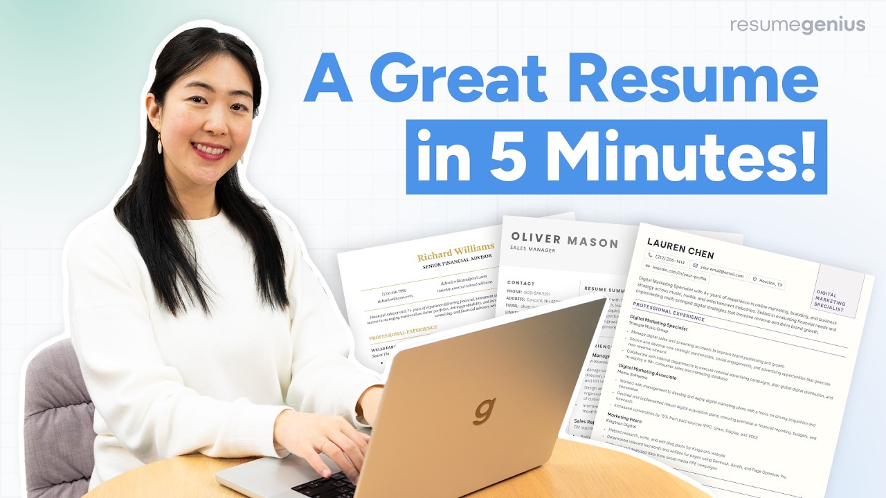 Resume builder video walkthrough