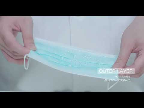 3 Ply Disposable Medical Face Mask Minority Style Blue Color