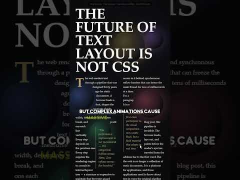 Pretext: It uses pure JavaScript and arithmetic to measure text, completely bypassing the DOM