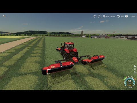 Oklahoma 4X (Case IH) Episode 6 * Feeding Pigs, Mowing and Making Silage Bales * FS 19