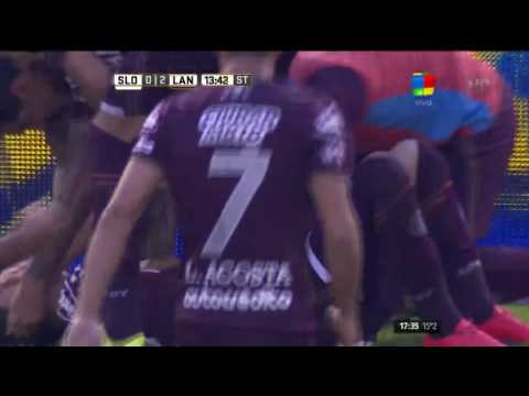 Gol de Almirón para el segundo de Lanús