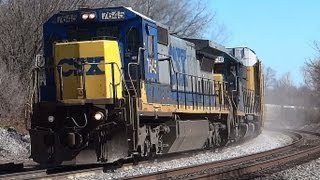preview picture of video 'CSX 7645 & 8338 on Q217 in Shenandoah Junction'