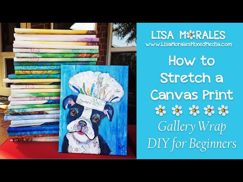 How To Stretch A Canvas Print - Gallery Wrap - DIY For Beginners