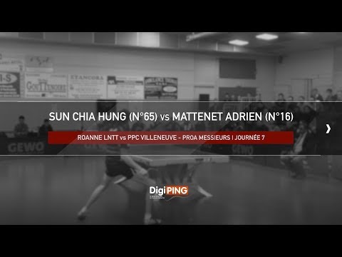 SUN Chia hung vs Adrien MATTENET (French League 2017)