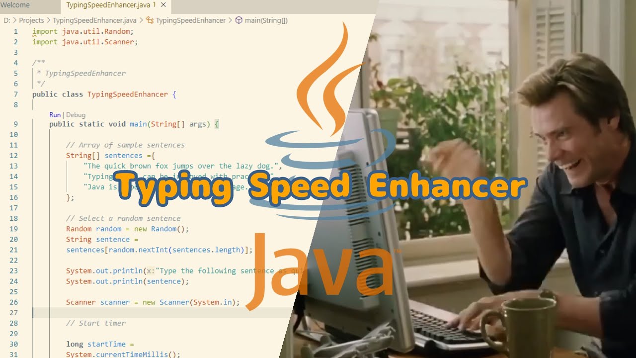 Typing Speed Enhancer Programme in Java #1