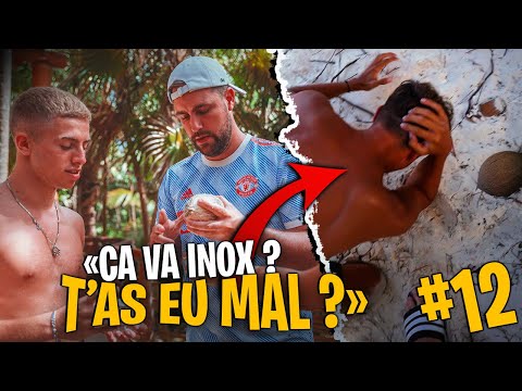 Inoxtag gets hit on the head with a coconut #12