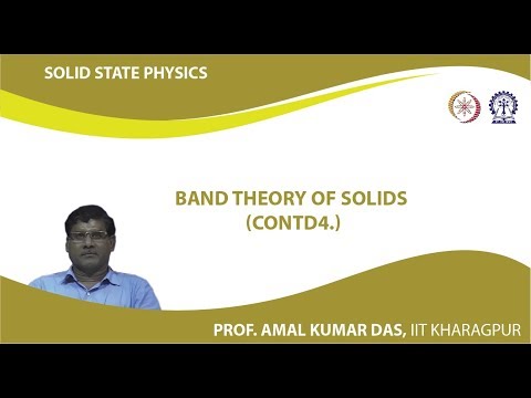 Lecture 44 : Band Theory of Solids (Contd.)