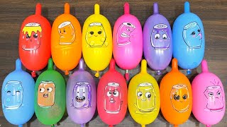 Slime mixing blue glitter slime – shaving foam swirls, soft pops #38