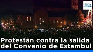 Miles de personas protestan en Riga contra la posible salida de Letonia del Convenio de Estambul