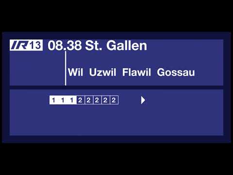 SBB Ansage - Einfahrt des IR13 nach St. Gallen in Winterthur