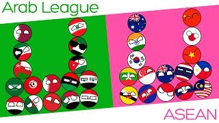 Countryballs Marble Duels #4 Middle East vs East Asia | Arab League vs ASEAN | Marble Race