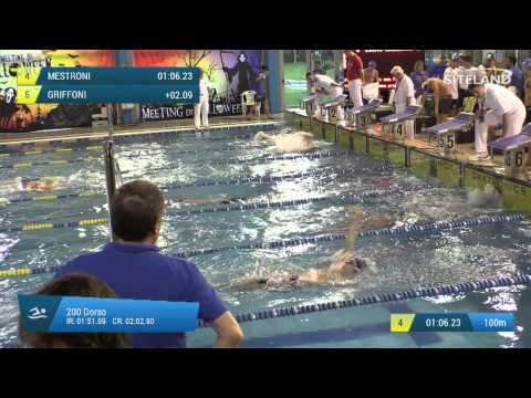 Serie 3 dei 200 Dorso  Assoluti Maschi Agonisti - Meeting di Halloween 10Trofeo citta' di Rosa'