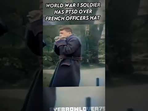 World War 1 Soldier Suffers Ptsd Over French Officers Hat #sad #ww1