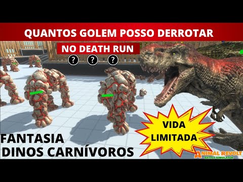 Quantos Golem a Fantasia e Dinossauros Carnívoros Aguentam? Death Run dos Golens - ARBS
