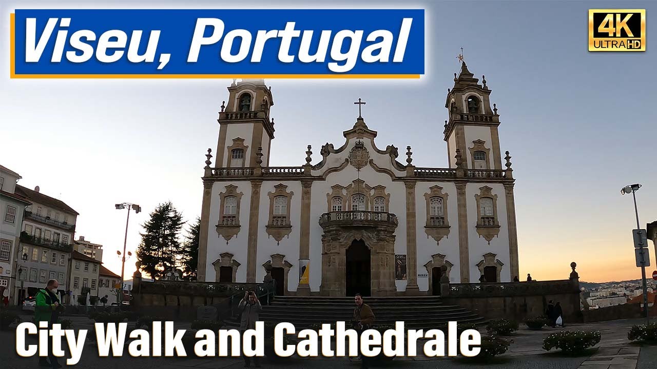 Immersive street-level walking tour through Viseu Cathedral, Spain, showcasing authentic urban landscapes, local architecture, and the vibrant atmosphere of the city's neighborhoods