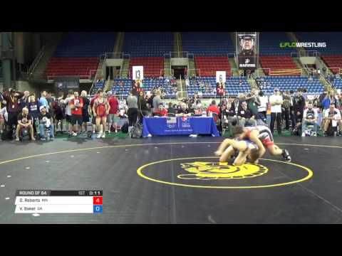 Junior FS 160 Round of 64 - Devin Roberts (MN) vs. Vincent Baker (GA)