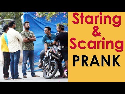 Staring and Scaring People Prank in Telugu | Pranks in Hyderabad 2018 | FunPataka Video