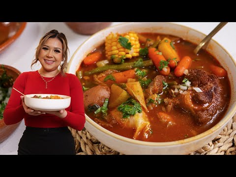 How to Make a Hearty Mexican Beef Soup in Guajillo Chile Broth | Caldo de Res Rojo MOLE DE OLLA