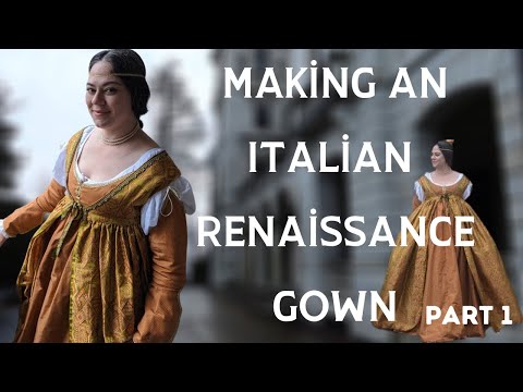 Making an Italian Renaissance Dress Part 1 (Bodice) - Sewing a 1490s Venetian Gown.