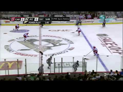 Jussi Jokinen goal (PP). Hurricanes vs. Penguins 8/10-13