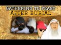 Gathering (mourning) with relatives after burial of deceased to chitchat, eat, party assim al hakeem