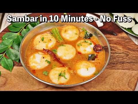 Sambar in 10 Minutes – Pressure Cooker Recipe for Busy Days | Simple, Fast, & Yummy