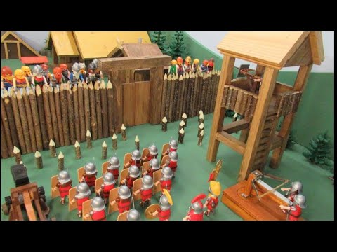 Caesar vs Vercingetorix, the siege of Alesia ! Playmobil stop motion !